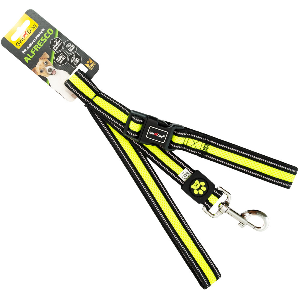 Повідець для собак GimDog Alfresco 2.5х120 см неопрен/фліс (жовтий) (8009632059563) Повідець для собак GimDog Alfresco 2.5х120 см неопрен/фліс (жовтий) (8009632059563)