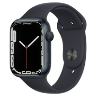 Смарт-годинник Apple Watch Series 7 GPS 45mm Midnight Aluminium Case with Black S (MKN53RB/A)