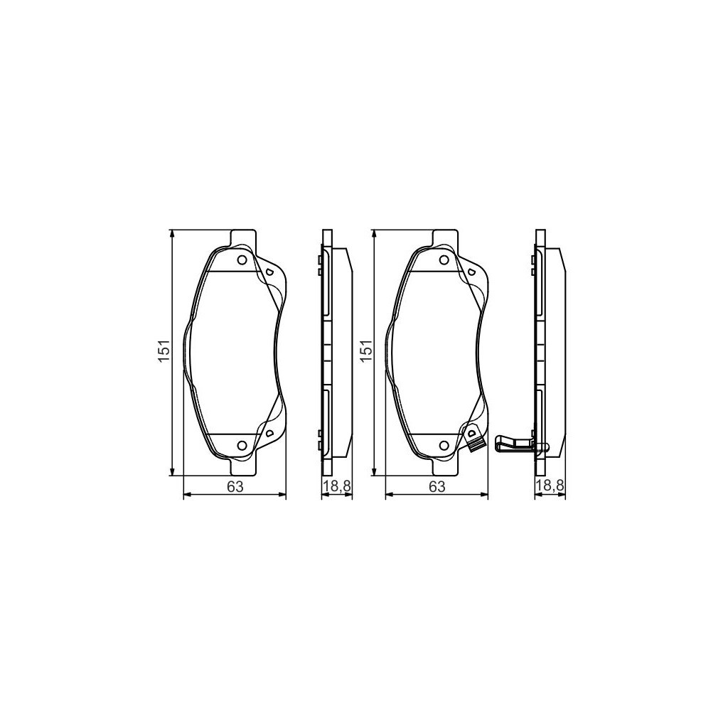 Гальмівні колодки Bosch 0 986 495 083 Гальмівні колодки Bosch 0 986 495 083