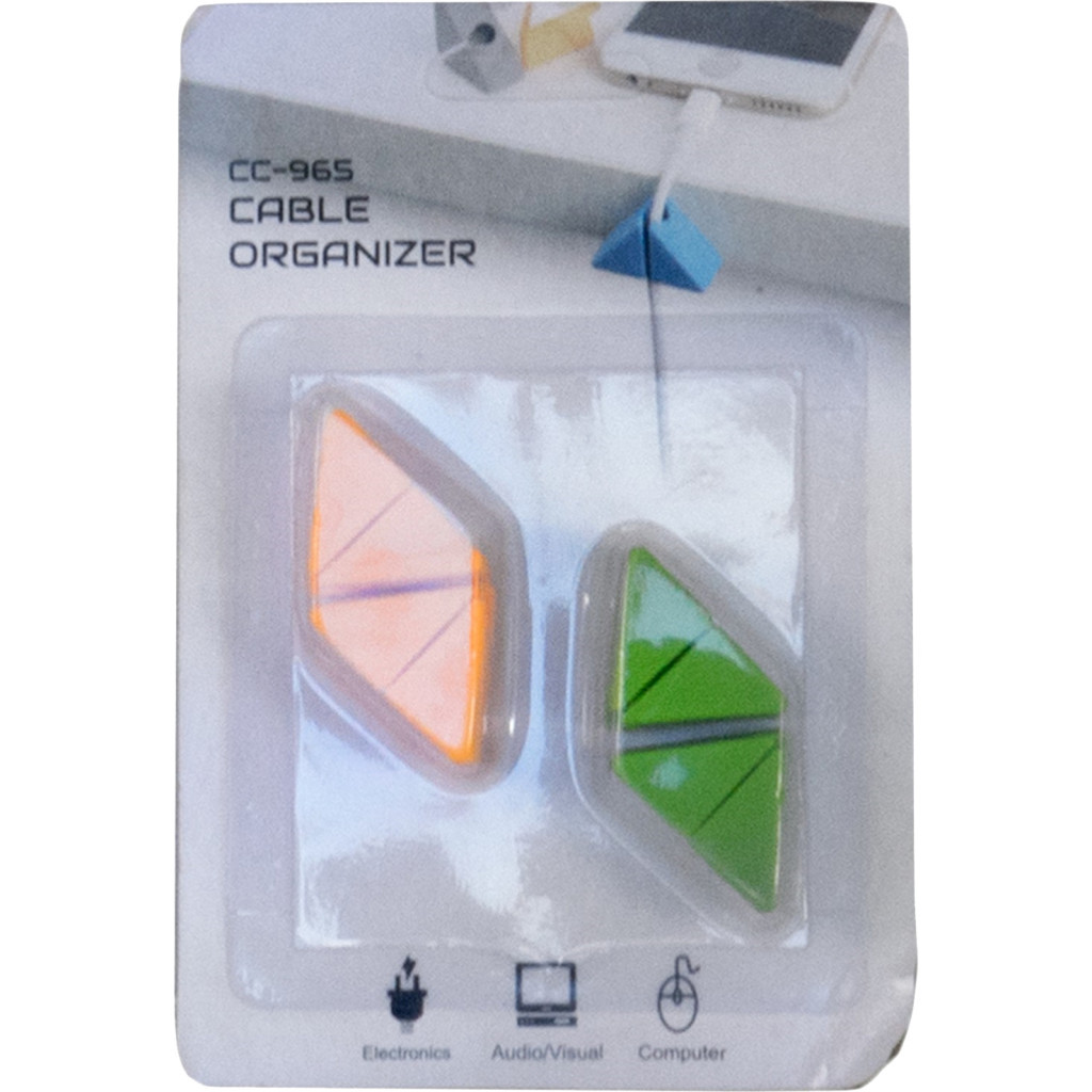 Тримач для кабелю Extradigital CC-965 Cable Clips, Green/Orange (KBC1802)
