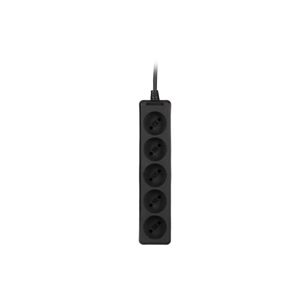 Мережевий подовжувач 2E 5XCEE7/17, 1.5м, black (2E-U0510M1.5BK_Gift)