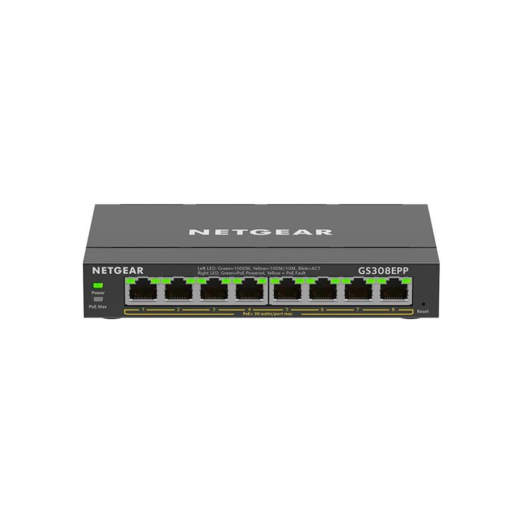 Комутатор мережевий Netgear GS308EPP-100PES Комутатор мережевий Netgear GS308EPP-100PES
