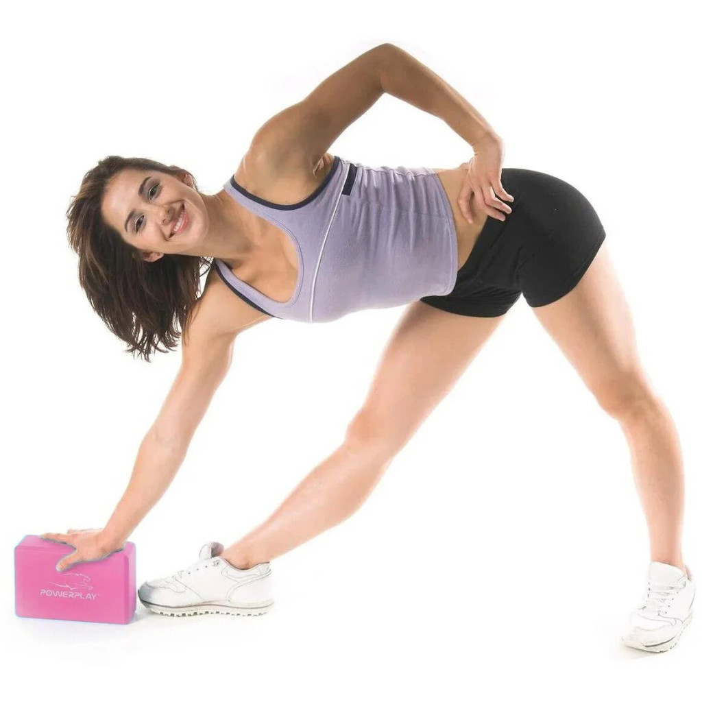 Блок для йоги PowerPlay 4006 Yoga Brick Рожевий (PP_4006_Pink_Yoga_Brick)