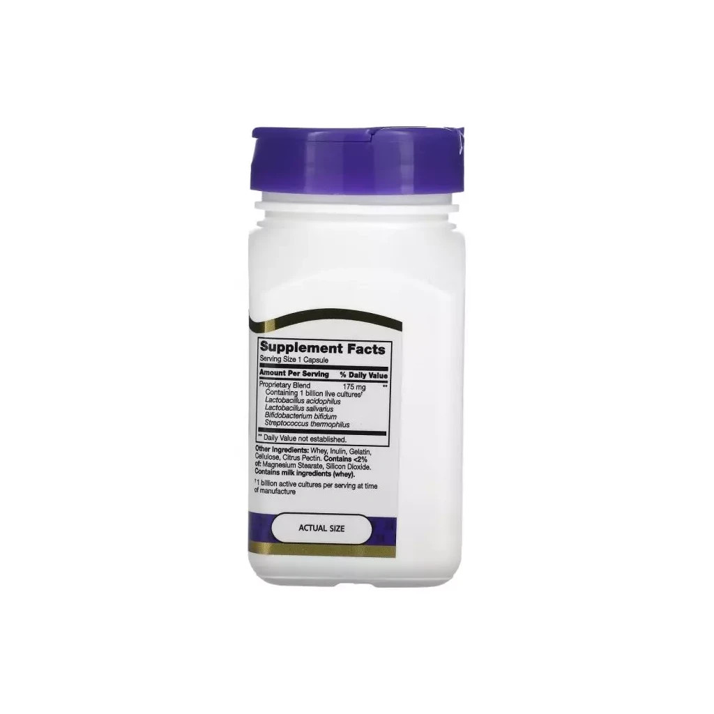 Пробіотики 21st Century Суміш пробіотиків, Acidophilus, 100 капсул (CEN-21339)