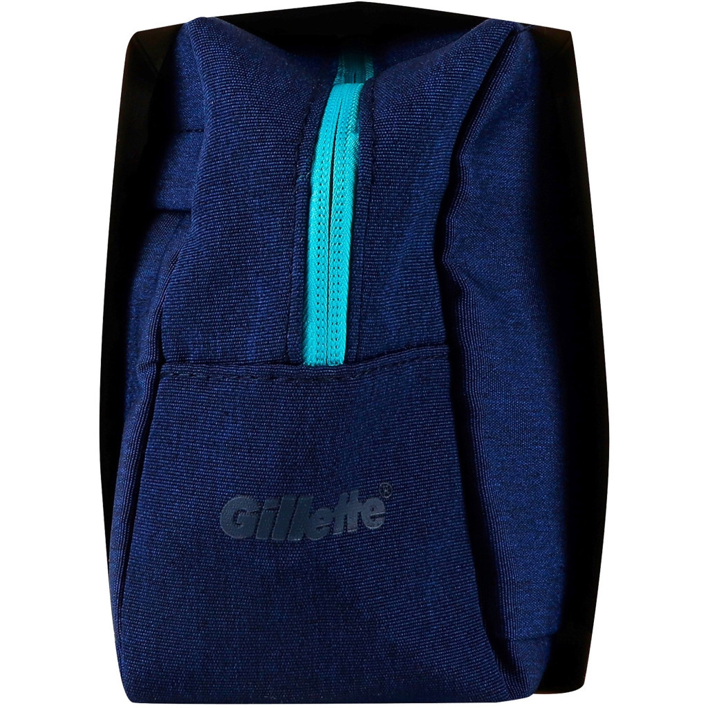 Набір косметики Gillette Бритва Mach3 з 2 змінними картриджами + Гель для гоління Series 200 мл + Косметичка (8700216075251)