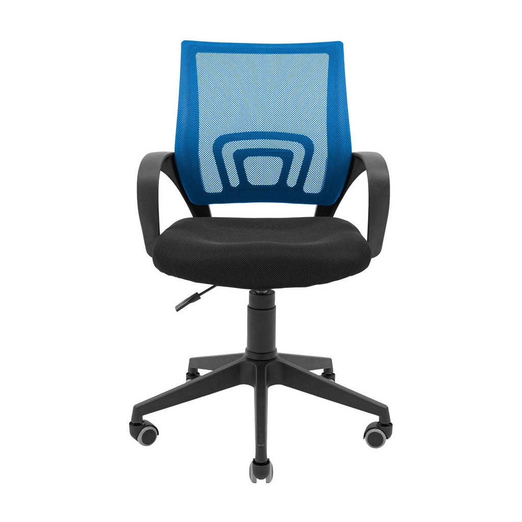 Офісне крісло Richman Спайдер Ю Пластик Піастра Сітка чорна + синя (ADD0003024)