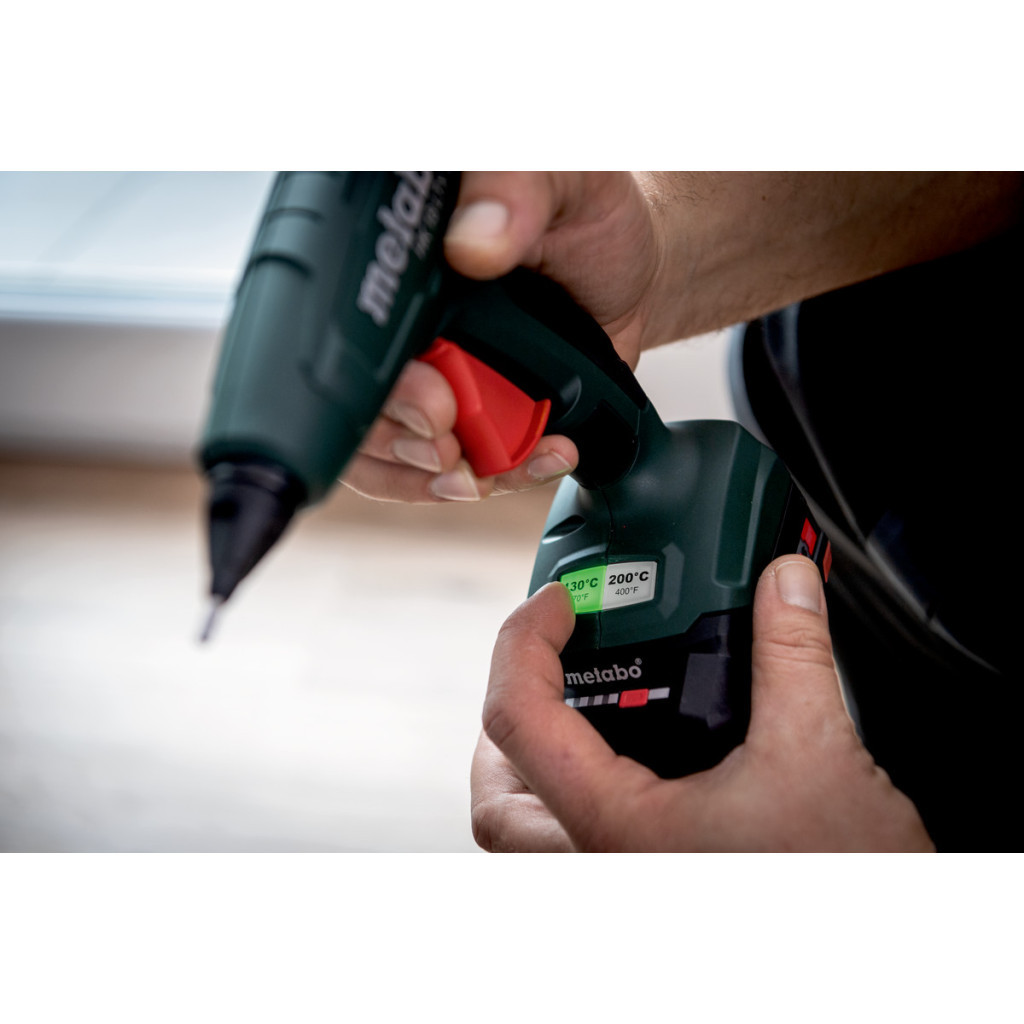 Клейовий пістолет Metabo HK 18 LTX 20, 18В, стрижні 11мм, подача 20г/хв (без АКБ та ЗП) (600797850)