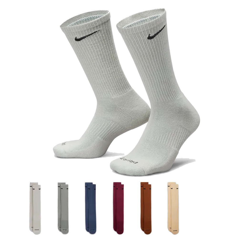 Шкарпетки Nike U NK ED PLS CSH CRW 6PR-132 SX6897-905 34-38 6 пар Білий/Сірий/Синій/Рожевий (196153841116)