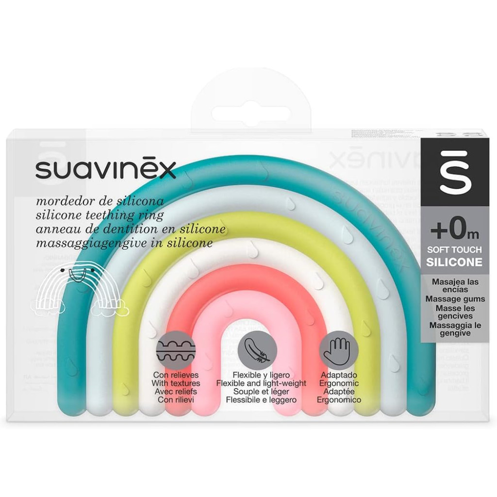 Прорізувач Suavinex силіконовий з бульбашками/мультиколір (401432)