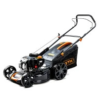 GTM gasoline lawn mower LM48, 5 hp, 48 cm, grass collector 70 l, non-self-propelled (LM48)