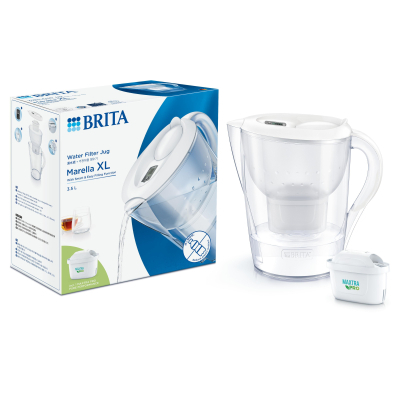 Фільтр-глечик Brita Marella XL Memo MXPro 3.5л (2л води) з фільтр-картриджем, білий (1052780)