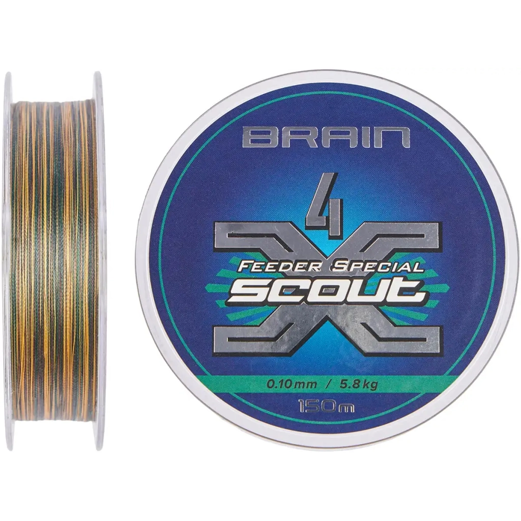 Шнур Brain Scout 4X 150m (camo) 0.080mm 4.4kg (1858.54.79)