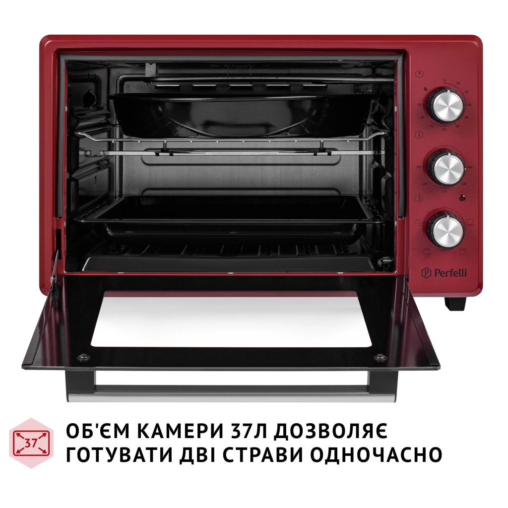 Електропіч Perfelli MIRAGE 37 RED
