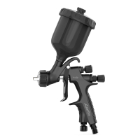 Auarita pneumatic paint sprayer HVLP top plastic tank 250ml, 1.0mm (NOVA-LIGHT-1.0)