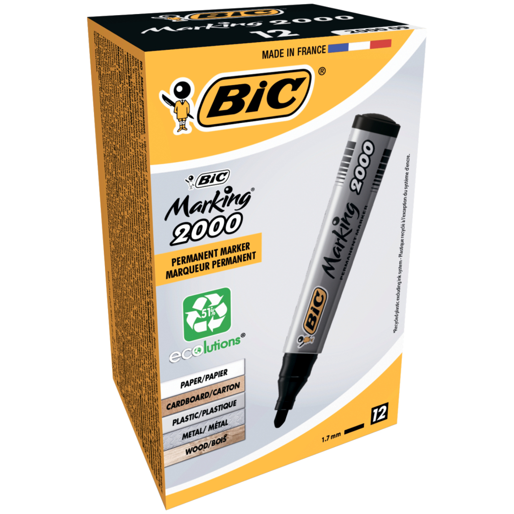 Маркер Bic перманентний, чорний (bc8209153) Маркер Bic перманентний, чорний (bc8209153)