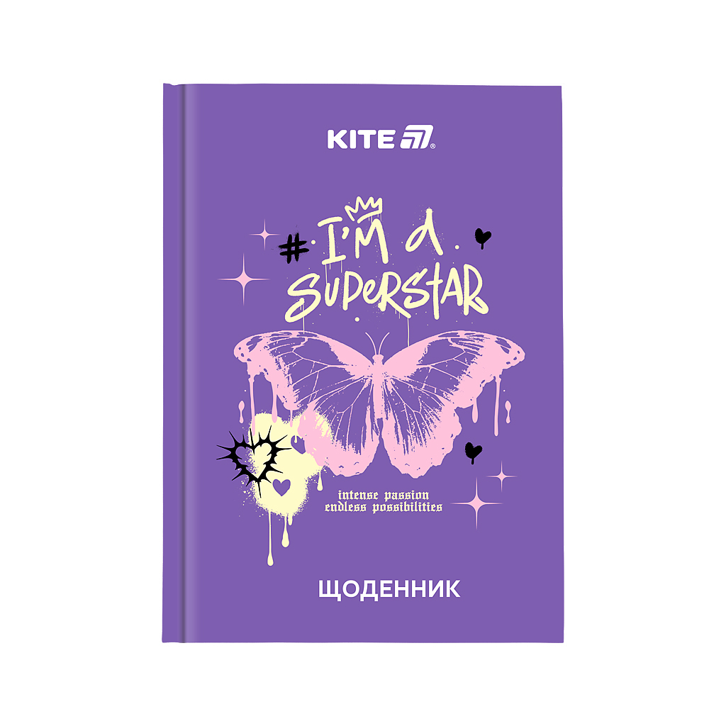 Щоденник шкільний Kite Superstar, тверда обкладинка (K25-262-2)