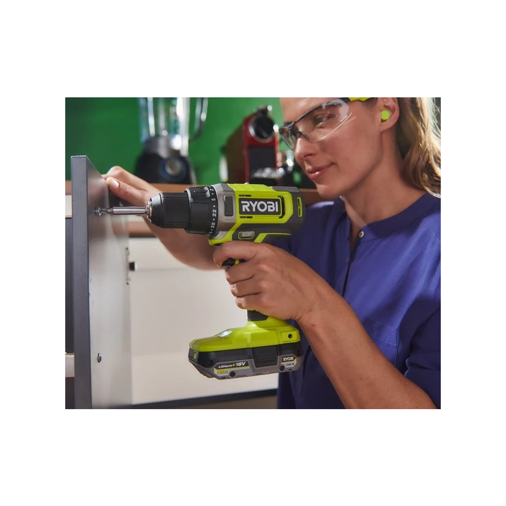Шуруповерт Ryobi ONE+ RDD18-2C415S 18V, 1х4Ah, 1х1.5Ah, 52Нм, 450/1750об/хв 1.3кг сумка (5133005612)