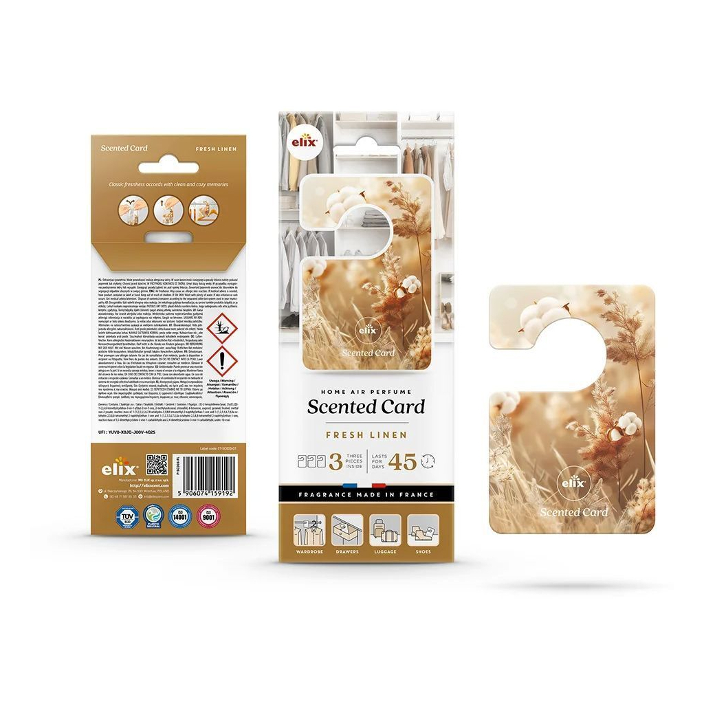 Ароматичне саше Elix Fresh Linen 3 шт (5906074159192)