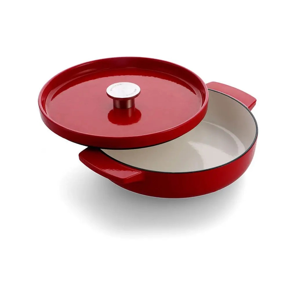 Сотейник KitchenAid Cast Iron чавунний з кришкою, 26 см, 2,77 л, червоний (CC009009-001) Сотейник KitchenAid Cast Iron чавунний з кришкою, 26 см, 2,77 л, червоний (CC009009-001)