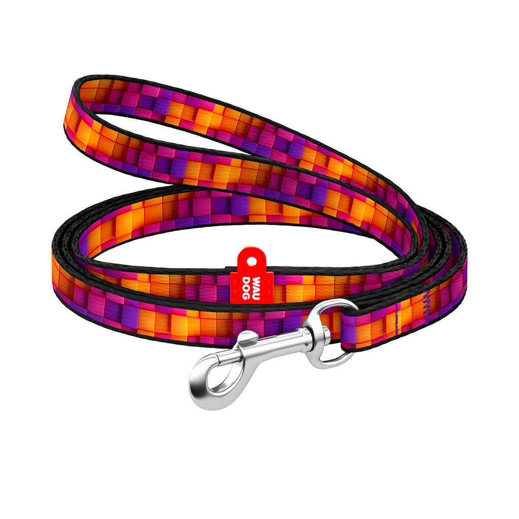 Повідець для котів WAUDOG Nylon "Куби 3Д" Ш 10 мм Д 122 см (369-4057)