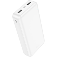 Батарея універсальна HOCO 20000mAh, USB+Type-C, 2A, White (J100A / 44572)