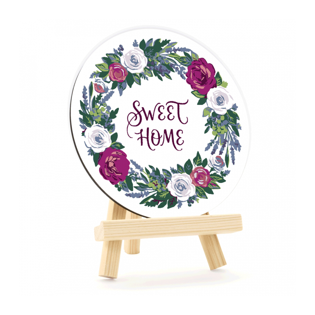 Картина по номерам Rosa Sweet Home", кругла, 15 см, мольбертом (4823098548713)