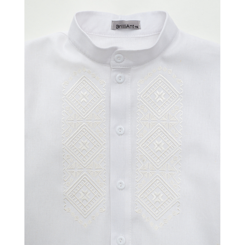 Сорочка дитяча Brilliant з вишивкою Карпати (24113-116B-cream)