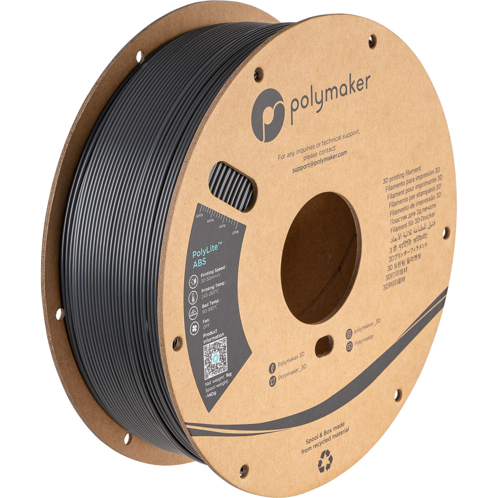 Пластик для 3D-принтера Polymaker ABS POLYLITE GALAXY 1,75mm 1kg DARK GREY (PE01037)