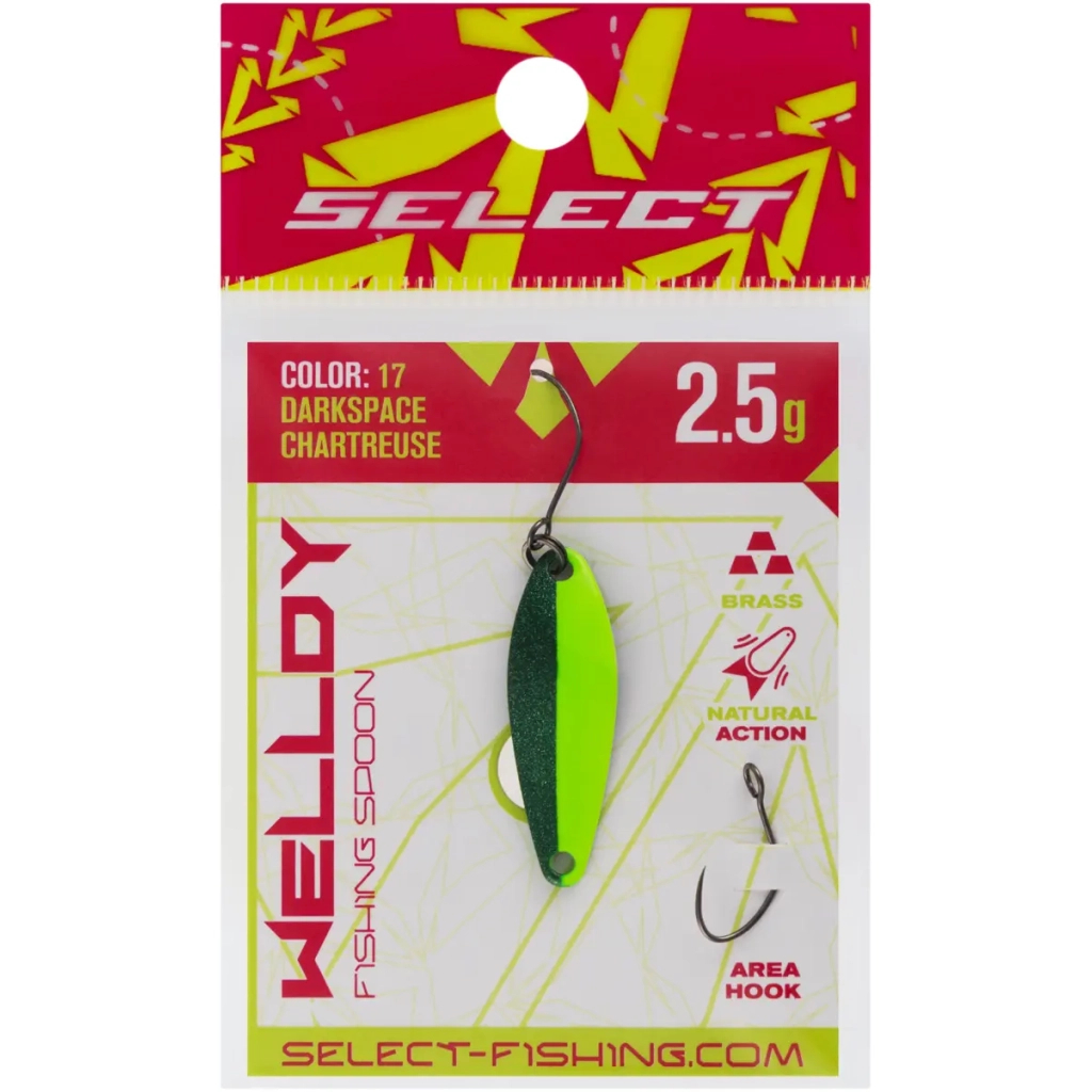 Блешня Select Welldy 2.5g 31mm 17 DarkSpace Chartreuse (1870.81.10) Блешня Select Welldy 2.5g 31mm 17 DarkSpace Chartreuse (1870.81.10)