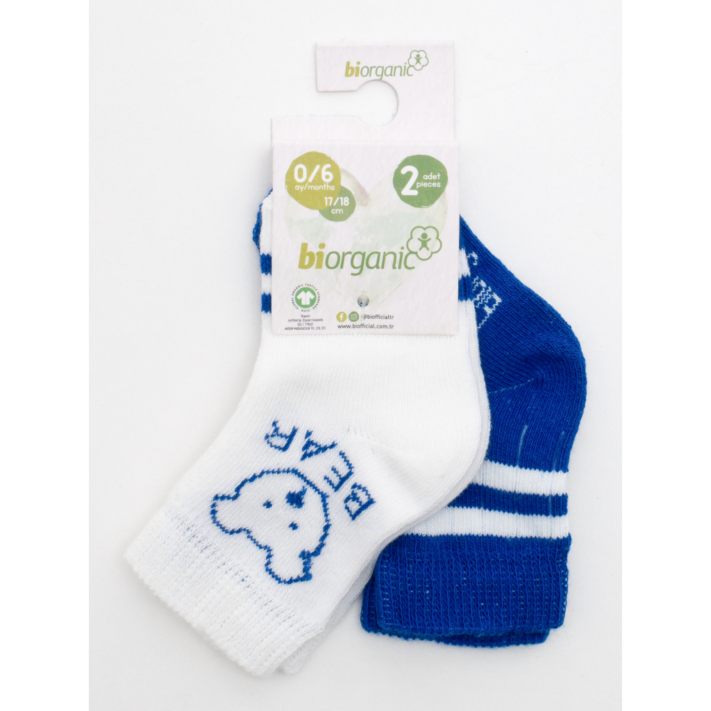 Шкарпетки дитячі Bibaby з ведмедиком (68408-12-18-blue)