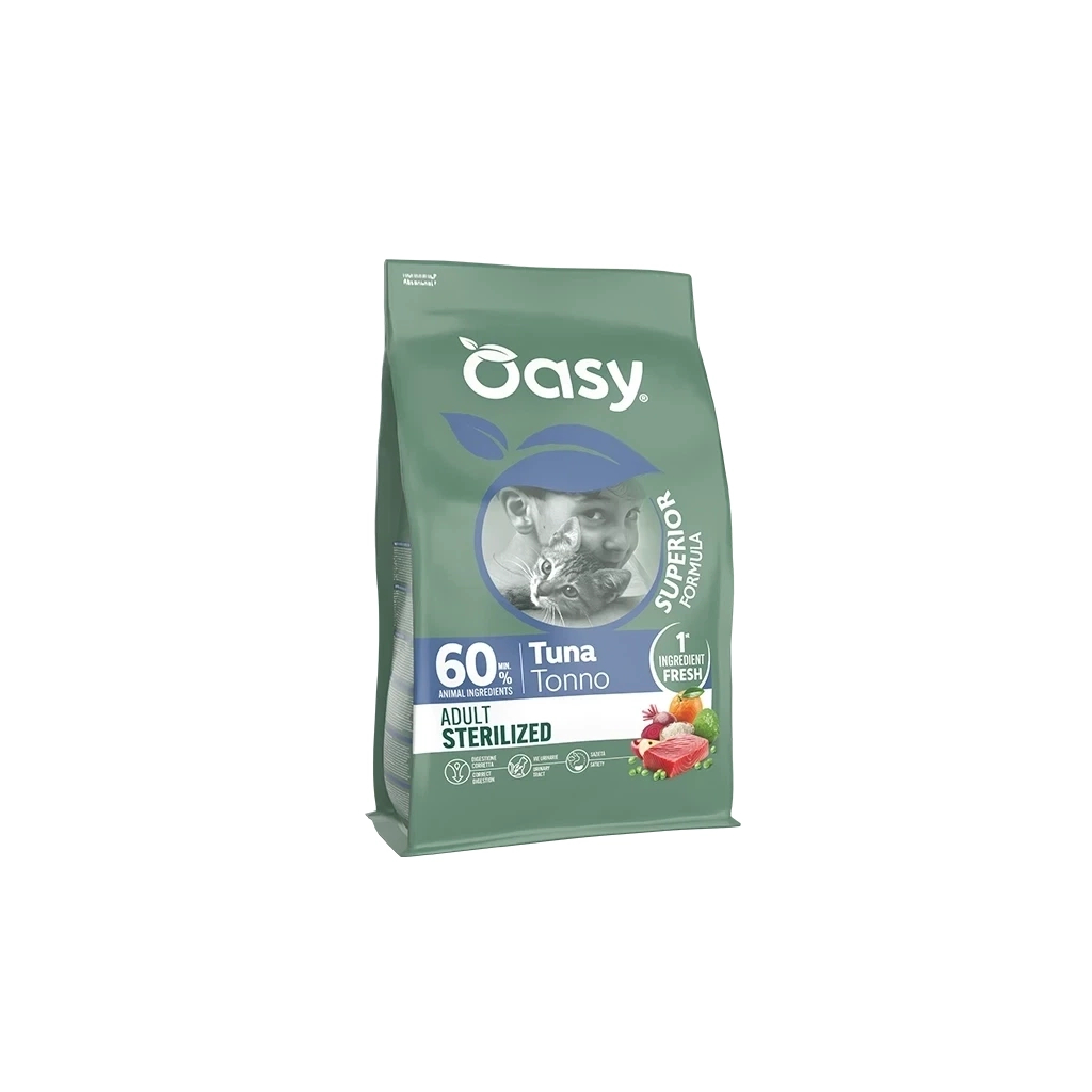 Сухий корм для кішок OASY Dry Cat Superior Sterilized тунець 300 г (8054329515556)