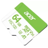 Memory card Acer 64GB microSD MSC100 /U3/V30/A1/C10 R 100MB/s / Write 30MB/s (BL.9BWWA.336)