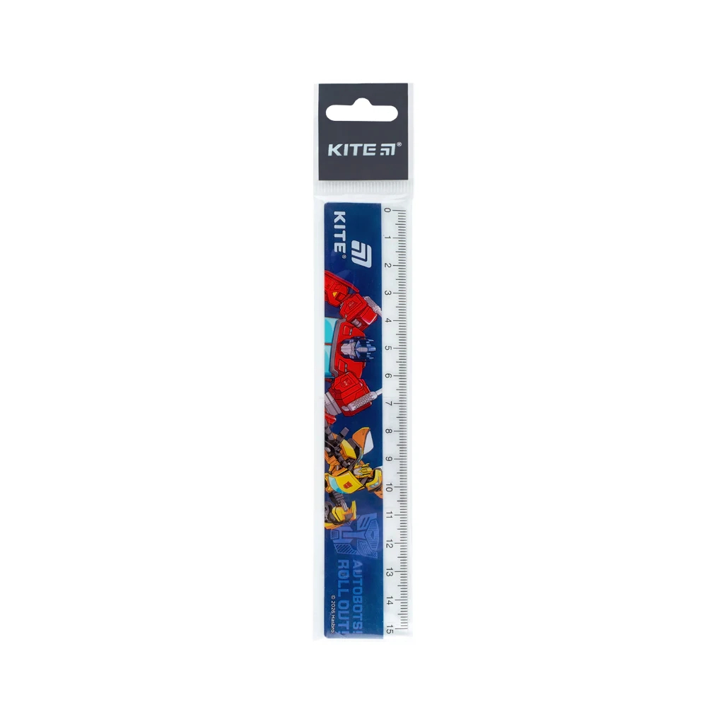 Лінійка Kite пластикова Transformers, 15 см (TF26-090)