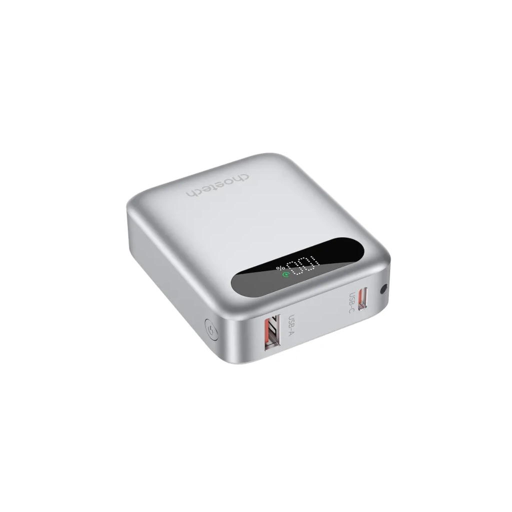 Повербанк Choetech 10000mA, 22.5W, PD, QC, silver (B860-CCSL)
