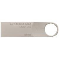 USB флеш накопичувач Kingston 8GB DataTraveler SE9 G2 Metal Silver USB 3.0 (DTSE9G2/8GB)