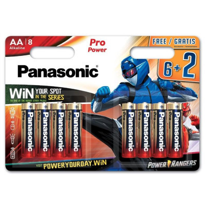 Panasonic AA battery LR6 Pro Power * 8 Power Rangers (LR6XEG/8B2FPR)