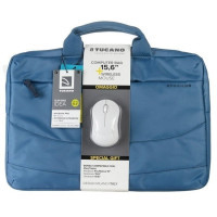 Сумка для ноутбука Tucano 15.6" SLIM BAG IDEALE + Wireless mouse, Blue (BU-BIDEA-WM-Z)