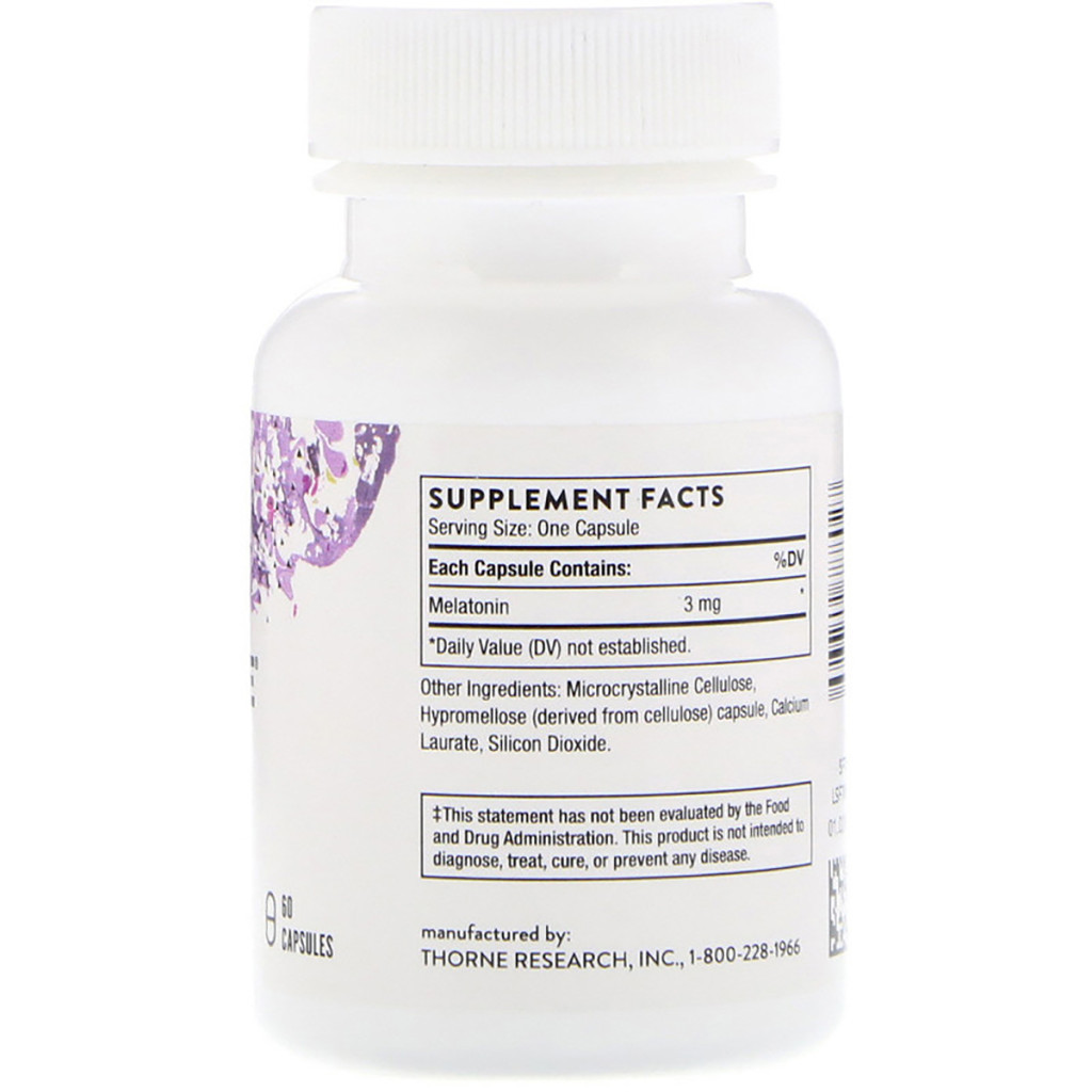 Амінокислота Thorne Research Мелатонін-3, Melaton-3, 60 капсул (THR-78802) Амінокислота Thorne Research Мелатонін-3, Melaton-3, 60 капсул (THR-78802)