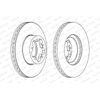 Brake disc FERODO DDF1555