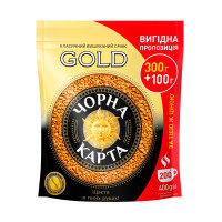 Кава Чорна карта розчинна 400г, пакет,"Gold" (ck.51051)