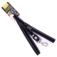 Leash for dogs GimDog Alfresco 2.5x120 cm neoprene/fleece (black) (8009632059556)