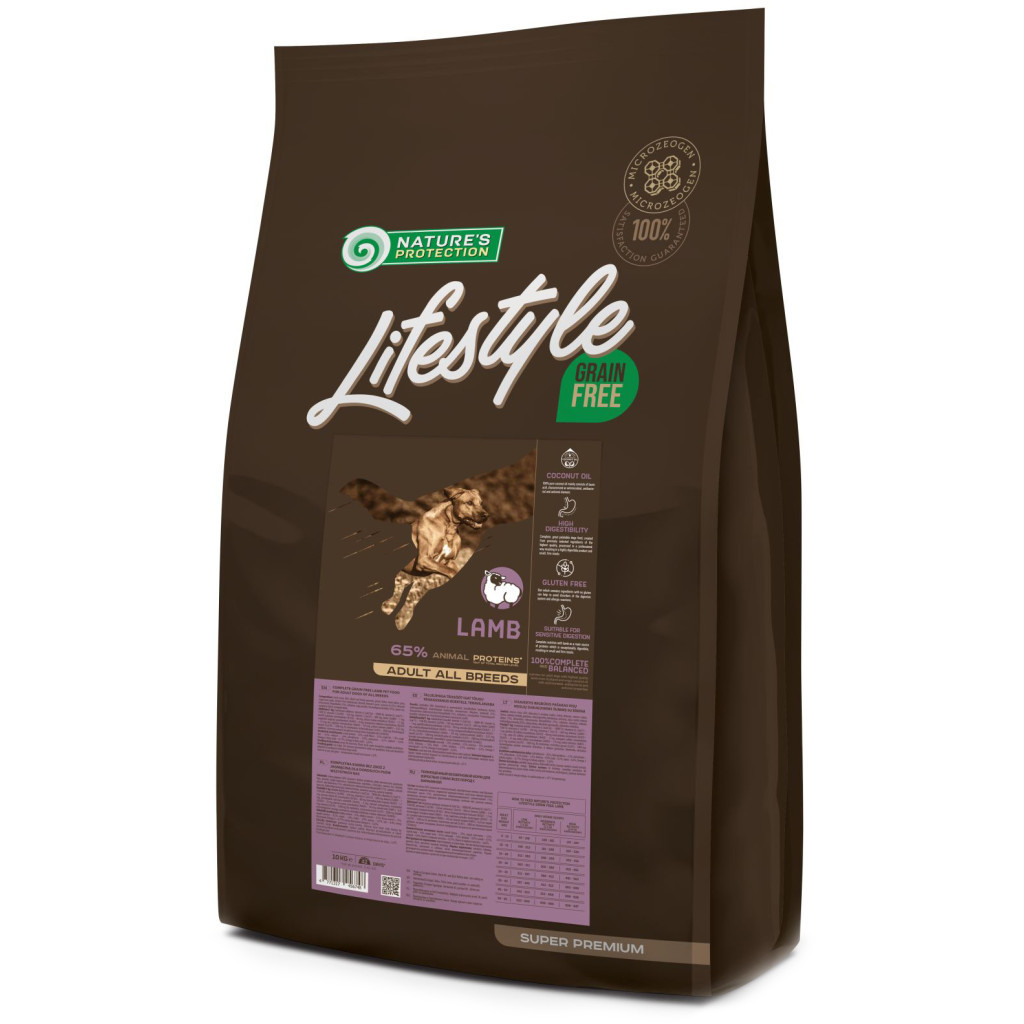 Сухий корм для собак Nature's Protection Lifestyle Grain Free Lamb Adult All Breeds 10 кг (NPLS45674)
