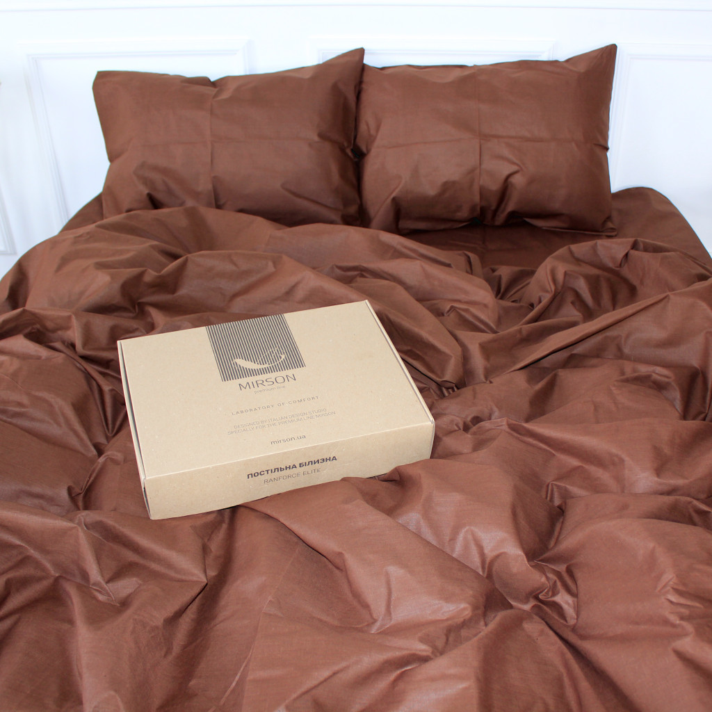 Постільна білизна MirSon Ranforce Elite 19-1217 Chocolate perla 143х210 (2200004669465)