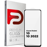 Скло захисне Armorstandart Full Glue Xiaomi Redmi 10/10 2022 Black (ARM60277)