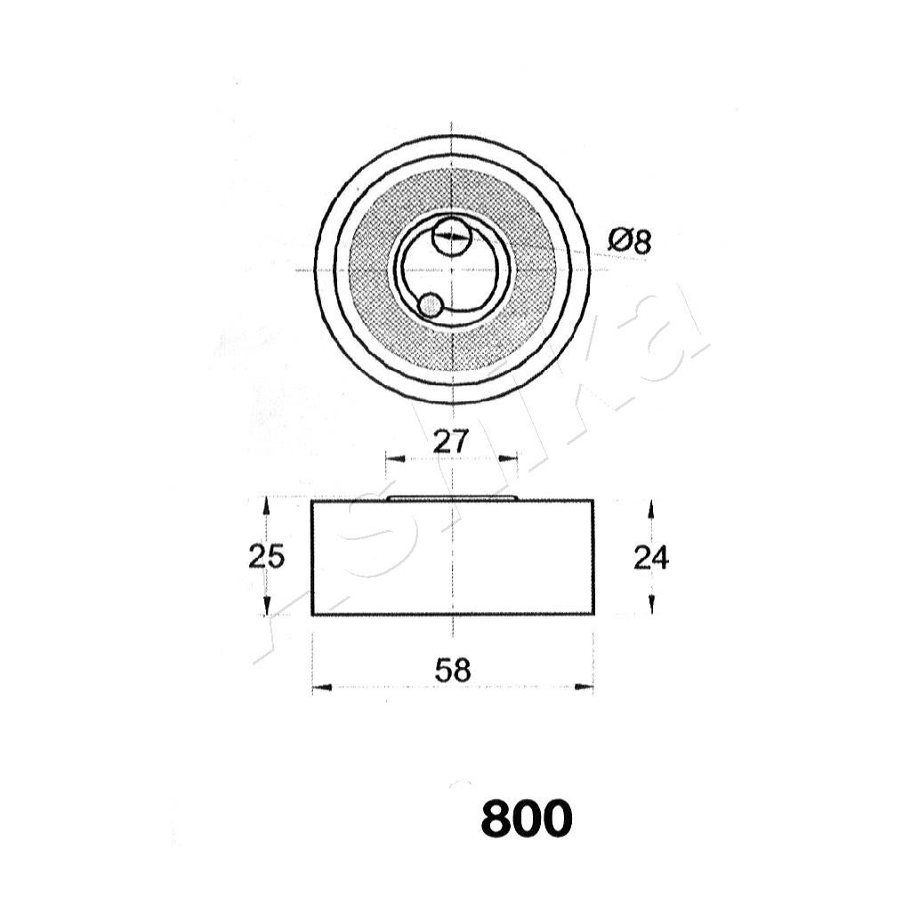 Ролик натягувача ременя ASHIKA 45-08-800 Ролик натягувача ременя ASHIKA 45-08-800