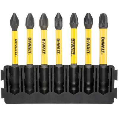 Набір біт DeWALT в касеті для Tough Case, FlexTorq, L=57 мм, Рh1, Рh2-2шт, Рz1, Рz2-2шт. (DT70819)
