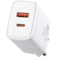 Зарядний пристрій Baseus Compact Quick Charger U+C 20W EU White (CCXJ-B02)