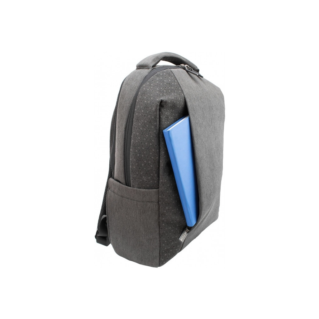 Рюкзак шкільний Optima 17.5" USB Techno чоловічий 0.7 кг 16-25 л Чорний з виділеними елементами (O97593-02)