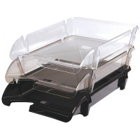Tray for papers Economix horizontal Compact plastic, smoky (E80601)