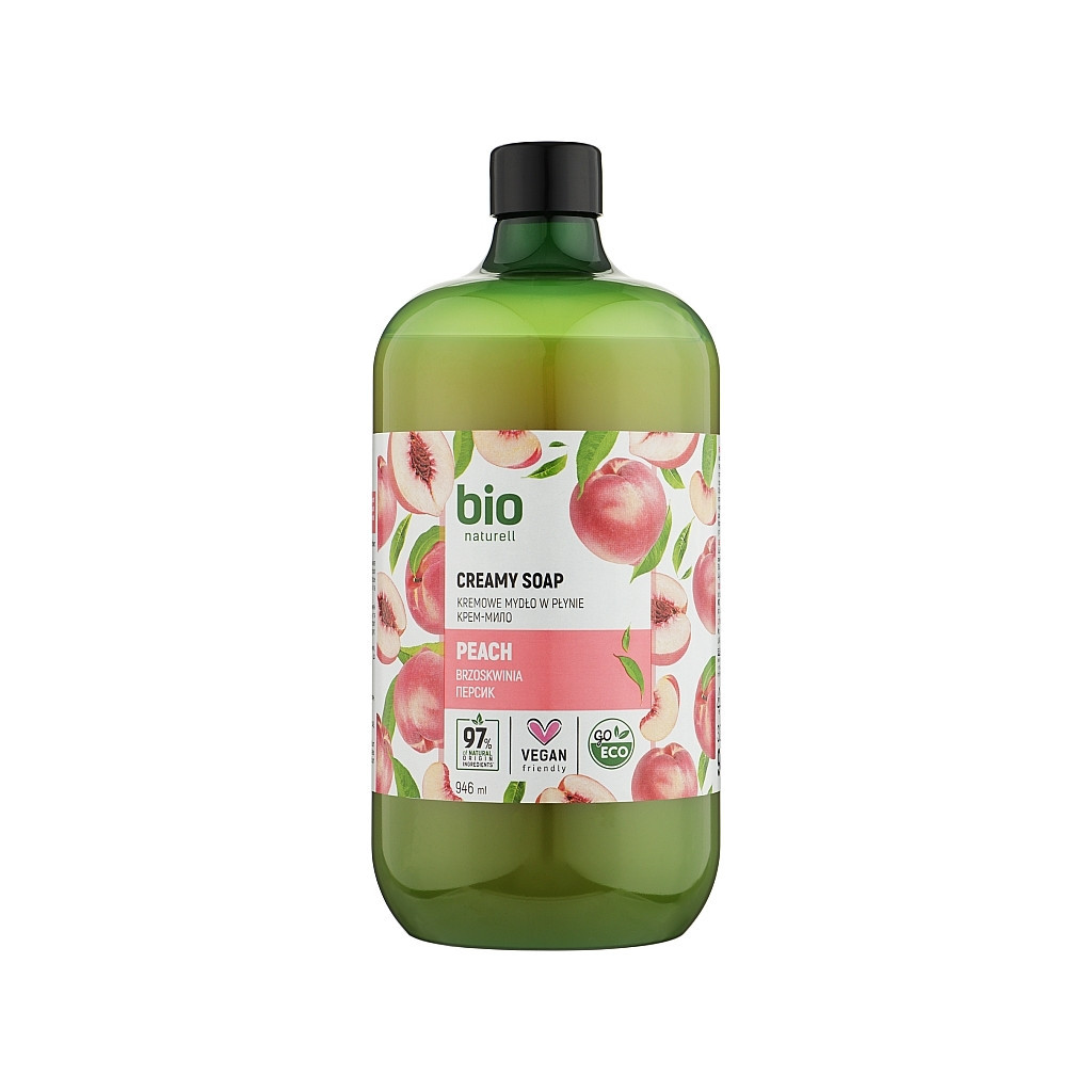Рідке мило Bio Naturell Peach Creamy Soap Персик запаска 946 мл (4820168434525)